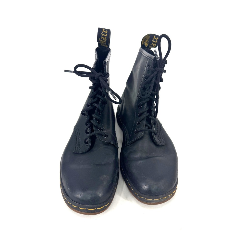 Dr. Martens 1460 Virginia Leather Black Lace Up‎ Combat Boots Women 8 US L - Picture 3 of 5